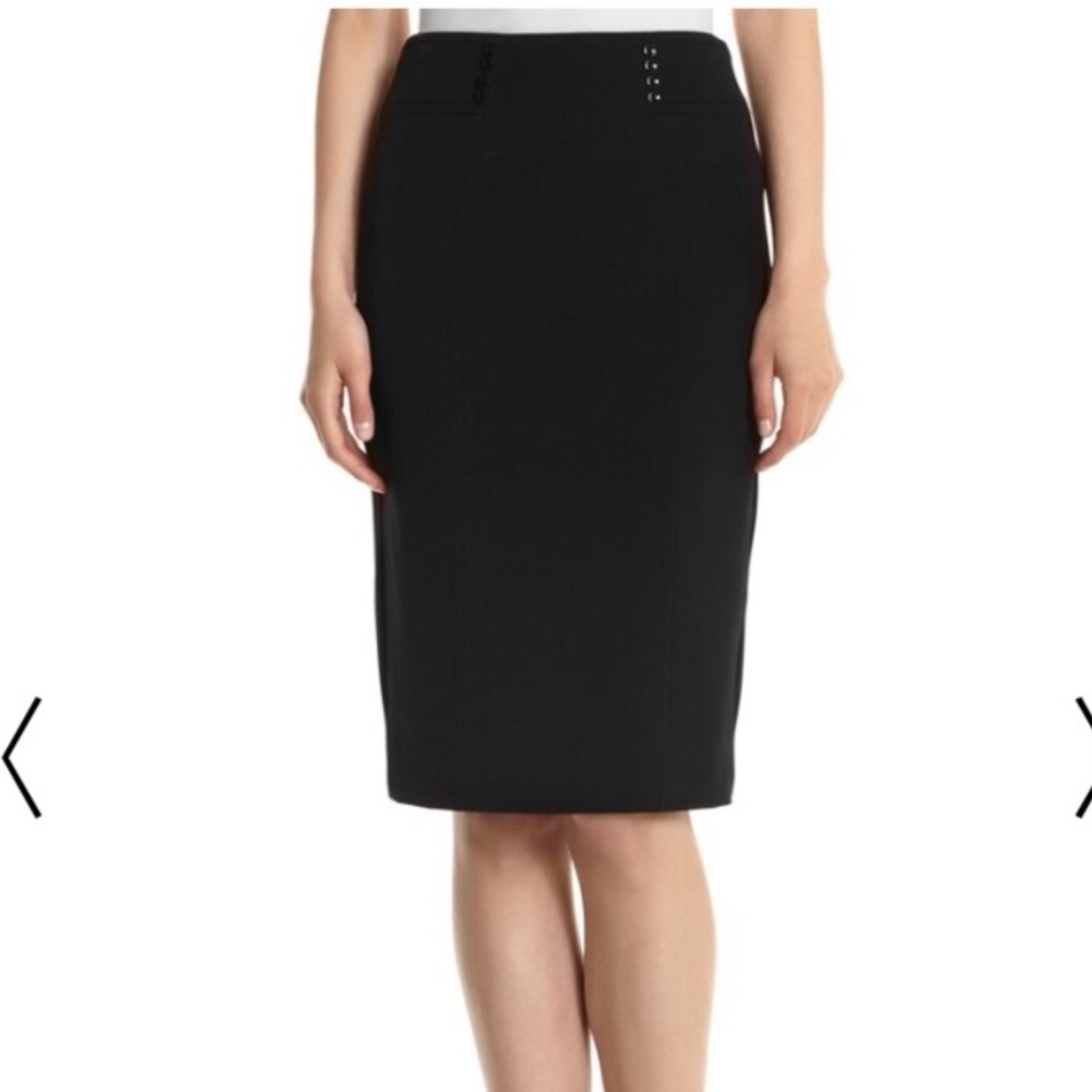 WHBM Eight-Button Seasonless Pencil Skirt - Black, Size 00